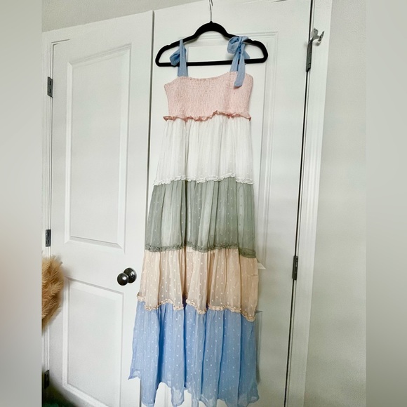 Tie strap chiffon dress - Picture 3 of 3